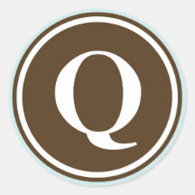 Anfangsbuchstaben Q Monogramm Siegel Gastgeschenk