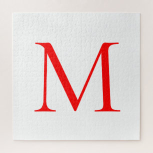 Anfangsbuchstaben rot mit Monogramm beruflich Puzzle