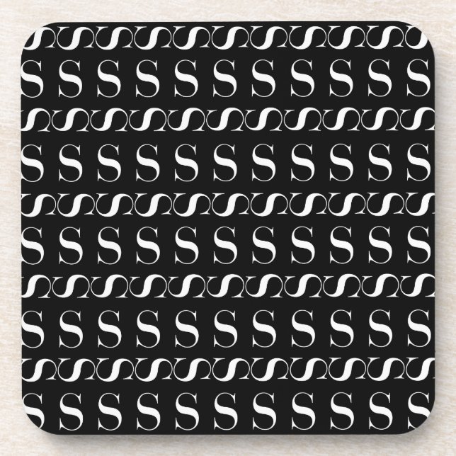 Anfangsbuchstaben S, Hintergrundfarbe auswählen Untersetzer (Vorderseite)