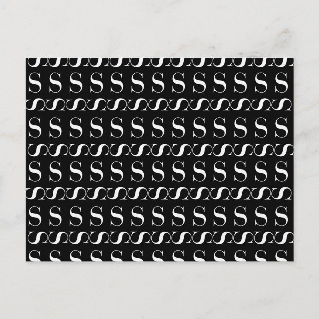 Anfangsbuchstaben S Postkarte (Vorderseite)
