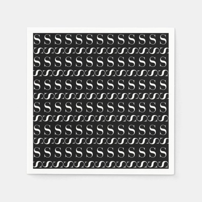 Anfangsbuchstaben S Serviette (Vorderseite)