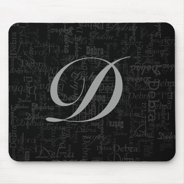 Anfangsbuchstaben und Namensmuster personalisiert Mousepad (Vorne)