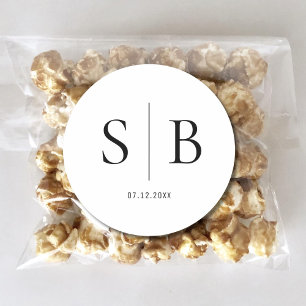 Anfangskleber für die Hochzeitcoupe Gastgeschenk H Runder Aufkleber