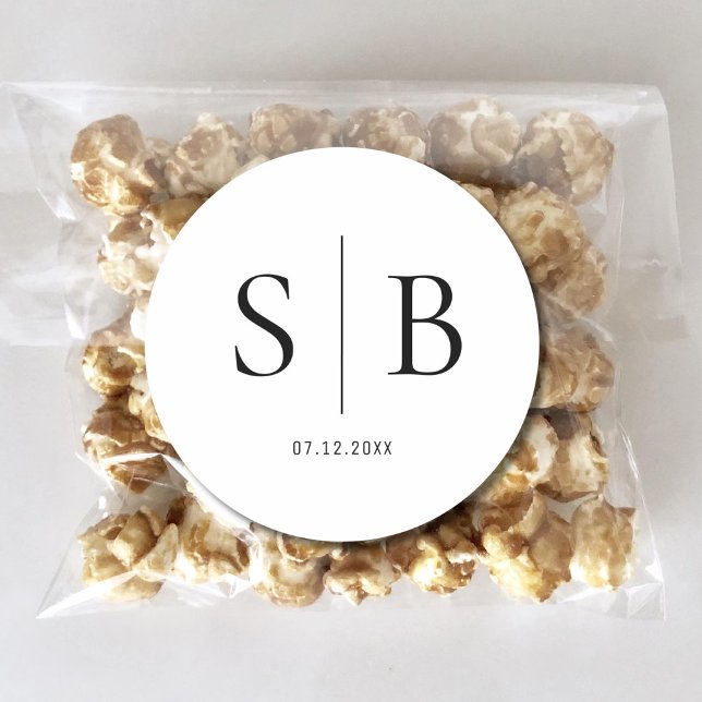 Anfangskleber für die Hochzeitcoupe Gastgeschenk H Runder Aufkleber (Von Creator hochgeladen)