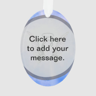 Anfangsmonogramm C mit Engels-Flügeln, Halo-Wolken Ornament