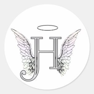 Anfangsmonogramm des Buchstabe-H mit Runder Aufkleber