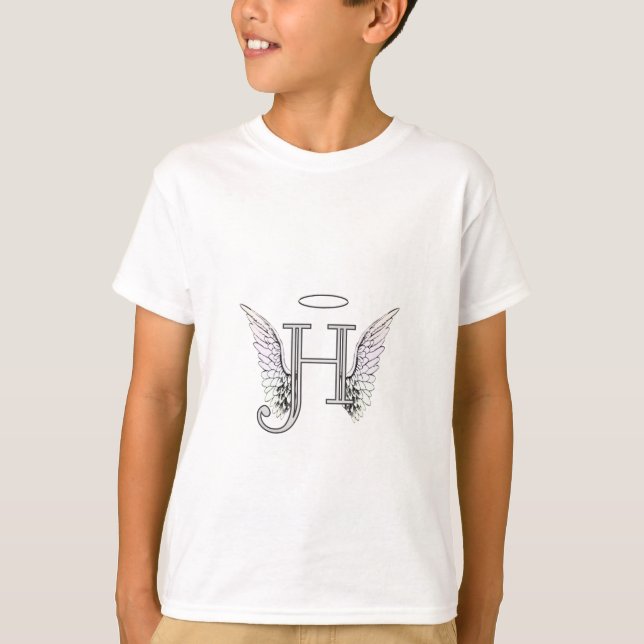 Anfangsmonogramm des Buchstabe-H mit T-Shirt (Vorderseite)