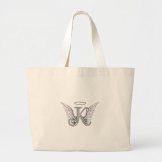 Anfangsmonogramm des Buchstabe-K mit Jumbo Stoffbeutel