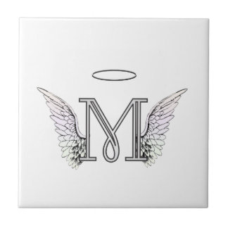 Anfangsmonogramm des Buchstabe-M mit Fliese