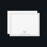 Anfangsmonogramm Dunkelbraune Umrandung Profession Mitteilungskarte<br><div class="desc">Dieses Design verfügt über einen dünnen doppelten Rahmen mit Platz für ein Monogramm und Namen/Text unten. Klicken Sie auf die Schaltfläche "Anpassen", wenn Sie die Designelemente anpassen und/oder den Text weiter ändern möchten! Variationen dieses Designs, zusätzliche Farben sowie koordinierte Produkte sind in unserem Shop erhältlich unter zazzle.com/store/doodlelulu. Kontaktieren Sie uns,...</div>