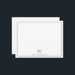 Anfangsmonogramm Dunkelbraune Umrandung Profession Mitteilungskarte<br><div class="desc">Dieses Design verfügt über einen dünnen doppelten Rahmen mit Platz für ein Monogramm und Namen/Text unten. Klicken Sie auf die Schaltfläche "Anpassen", wenn Sie die Designelemente anpassen und/oder den Text weiter ändern möchten! Variationen dieses Designs, zusätzliche Farben sowie koordinierte Produkte sind in unserem Shop erhältlich unter zazzle.com/store/doodlelulu. Kontaktieren Sie uns,...</div>