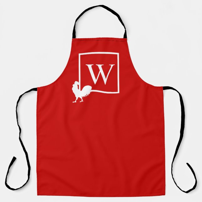 Anfangsmonogramm Huhn Landküche Schürze (Vorderseite)