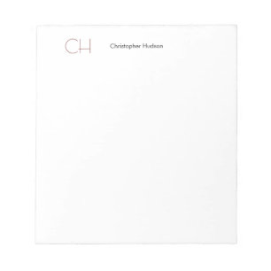 Anfangsmonogramm Modern Minimalistisch Einfach Notizblock