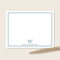 Anfangsmonogramm Ozeanblauer Rand Professional