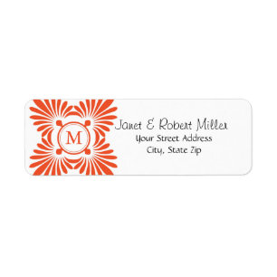 Anfangsmonogramm-Rücksendeadressen-Aufkleber