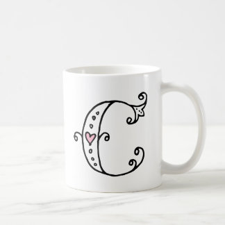 Anfangsmonogramm-Tasse - C Tasse
