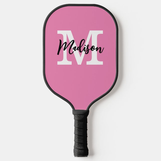 Anfangsname des benutzerdefinierten Monogramms Pickleball Schläger (Vorderseite)