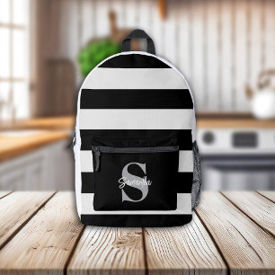 Anfangsname des Monogrammes Schwarz/Weiß Bedruckter Rucksack