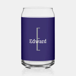 Anfangsname | Dunkle Navy Blue Beverage Dose Glass Dosenglas