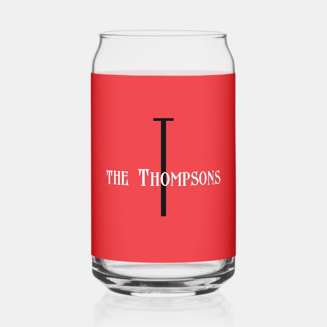 Anfangsname | Lebhaftes Red 16oz Getränk Dosenglas (Vorderseite)