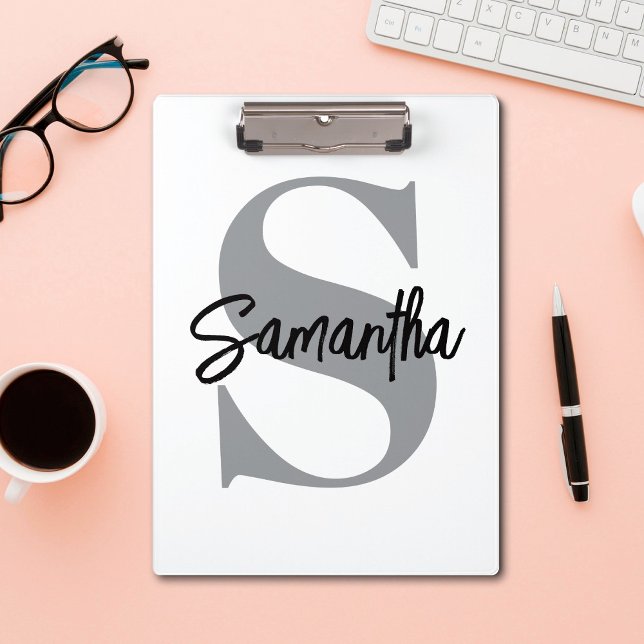 Anfangsname Monogramm Klemmbrett (Von Creator hochgeladen)