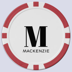 Anfangsname Monogramm Pokerchips