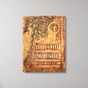 Anfangsseite von den Lichfield Evangelien, c.720 Leinwanddruck