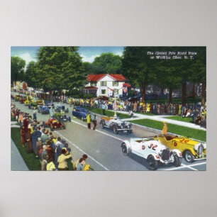 Anfangszeile am Grand- PrixAuto-Rennen Poster