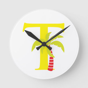 Anfangszeit T Runde Wanduhr