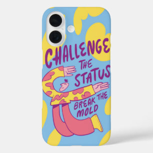 Anfechten des Status - Fettes Motivierend Zitat iPhone 16 Hülle
