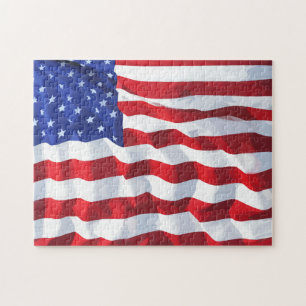 Anfechtende amerikanische US Flagge Puzzle