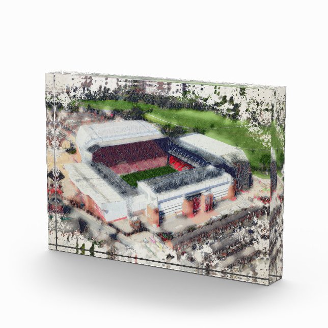 Anfield Stadium Liverpool - Artistic Watercolour Fotoblock (Rechts)
