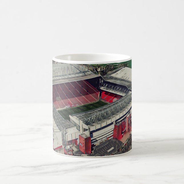 Anfield Stadium Liverpool - Artistic Watercolour Kaffeetasse (Mittel)