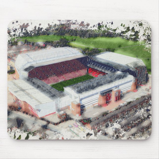 Anfield Stadium Liverpool - Artistic Watercolour Mousepad (Vorne)