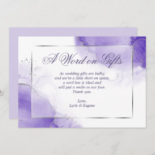 Anforderung eines Lila Kartenkartons Einladung