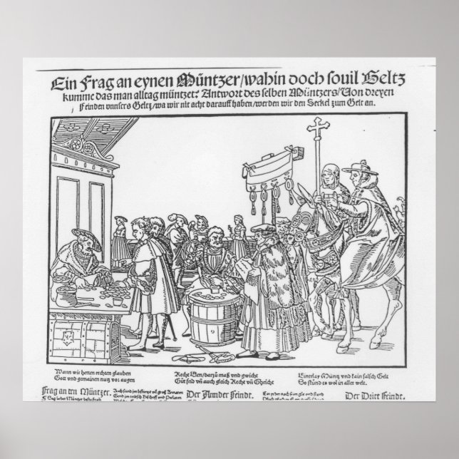 Anfrage an einen Mintmaker, c.1500 Poster (Vorne)