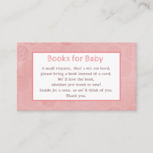 Anfrage für Baby Pink Books Begleitkarte