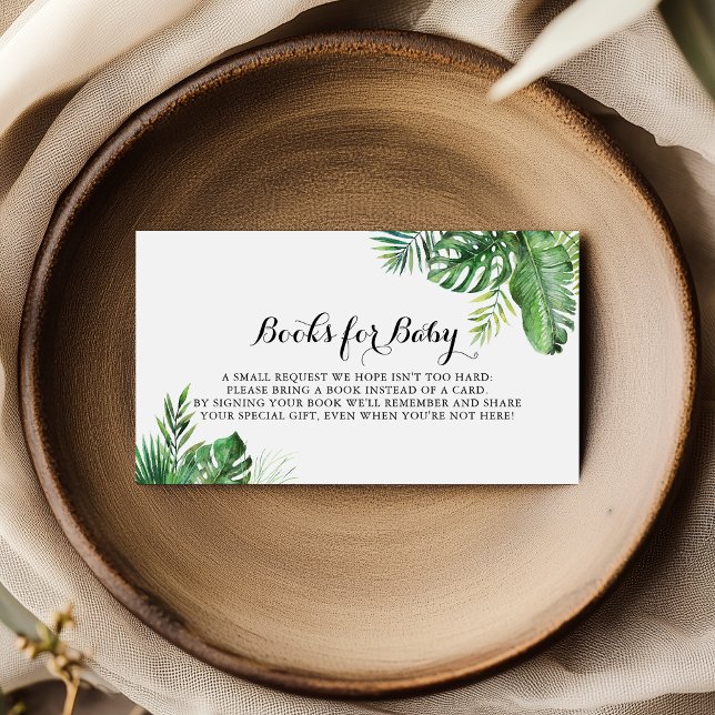 Anfrage für das tropische Babyduschenbuch Begleitkarte (Von Creator hochgeladen)