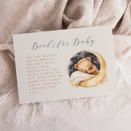 Anfrage für ein Babybett mit niedlichem Bären und Begleitkarte