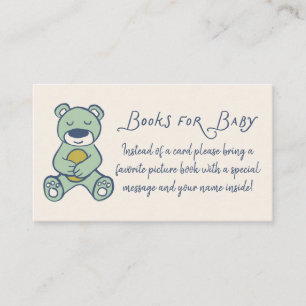 Anfrage für Navy- und Mint- Doodle-Teddybär-Buch Begleitkarte