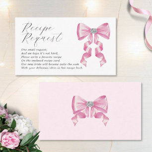 Anfrage nach Rezept Pink Bow Glam Brautparty Begleitkarte