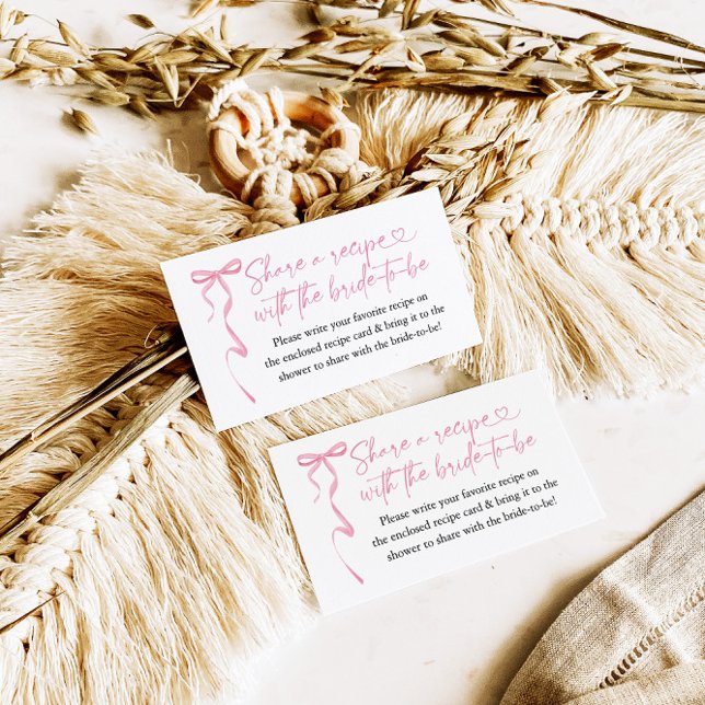 Anfrage nach Rezepten für Rosa Brautparty Begleitkarte (Von Creator hochgeladen)