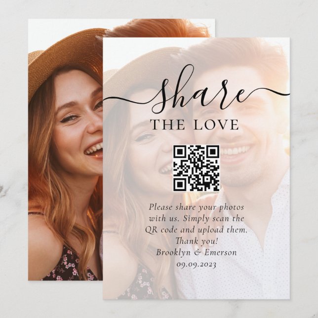 Anfrage QR-Code für die gemeinsame Nutzung von Hoc Karte (Vorne/Hinten)