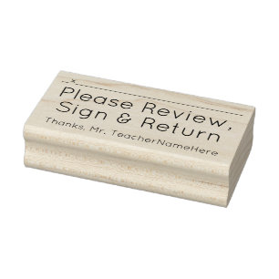 Anfrage und Name des Erziehers Rubber Briefmarke ü Gummistempel