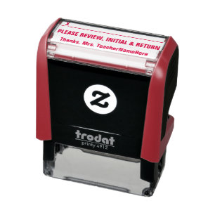 Anfrage und Name des Erziehers Rubber Briefmarke ü Permastempel