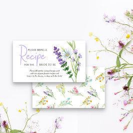 Anfrage zur Ernte von Wildblume-Wiese-Brautpartys Begleitkarte