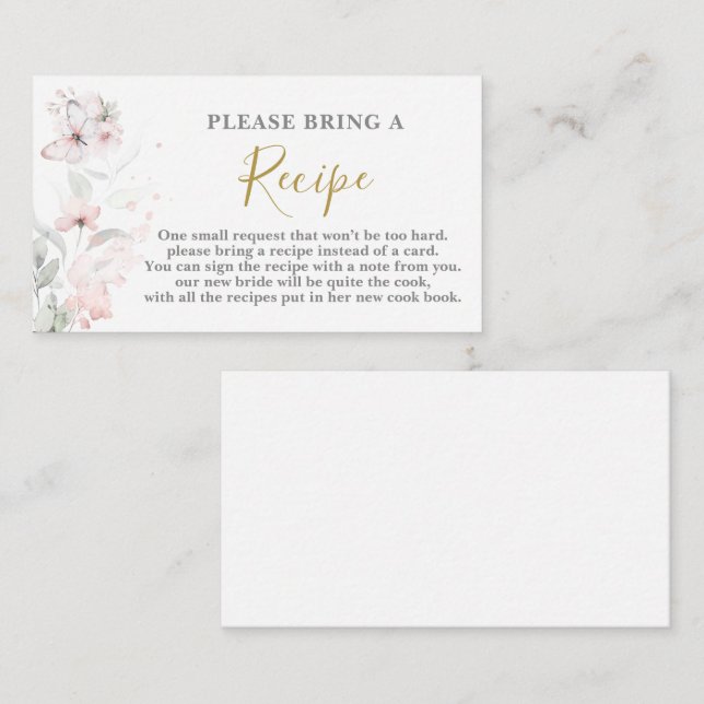 Anfrage zur Rezeptionskarte für das Brautparty But Begleitkarte (Vorne/Hinten)