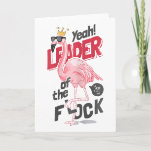 Anführer der Herde Flamingo Muttertag Karte