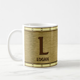 Anführungsname H I J K L M N Metallbraun ändern Kaffeetasse