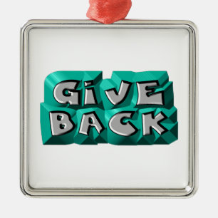 Anführungsweisheit Aquamariner, graugestrichener B Silbernes Ornament